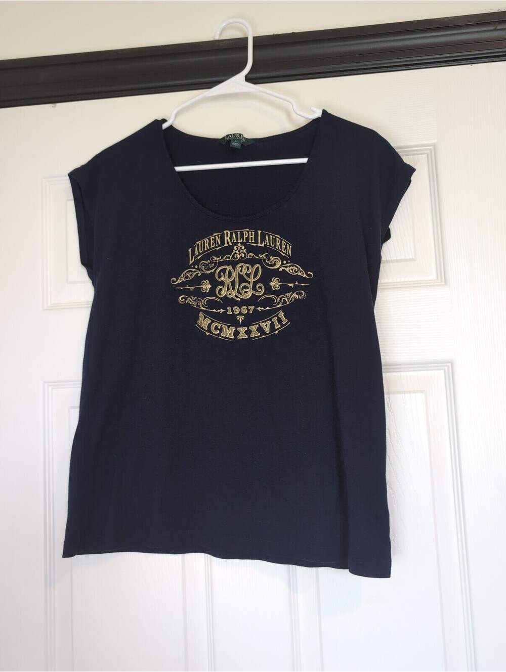 Large navy blue Ralph Lauren graphic tee